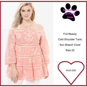 Embroidered Tunic in Sun Bleached Coral